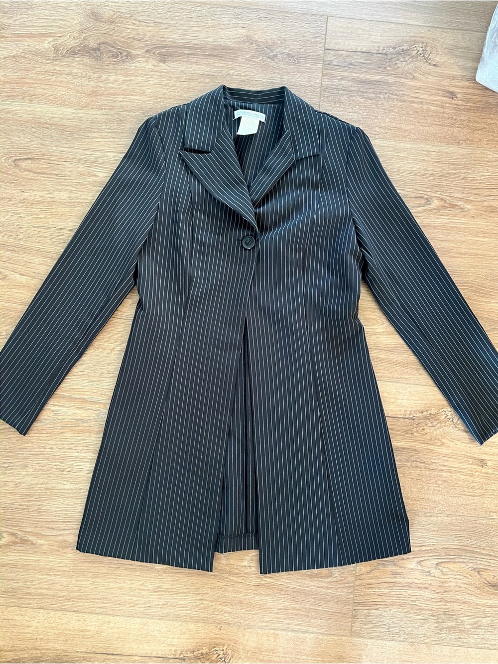 Vintage 1990’s jonathan martin Black Pinstripe Long Blazer